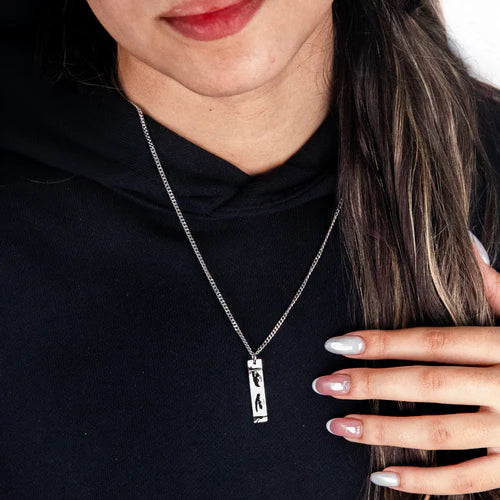 Unisex Photo Engraved Necklace
