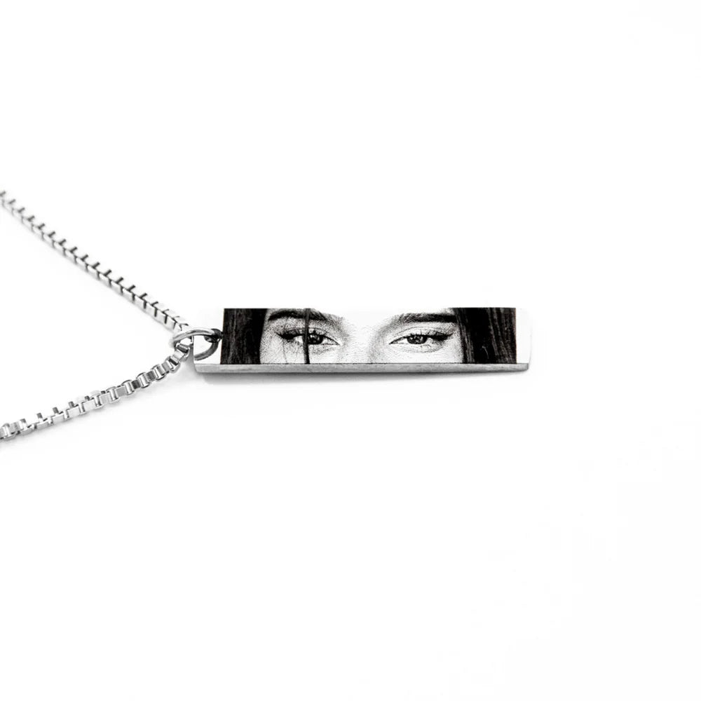 Unisex Photo Engraved Necklace
