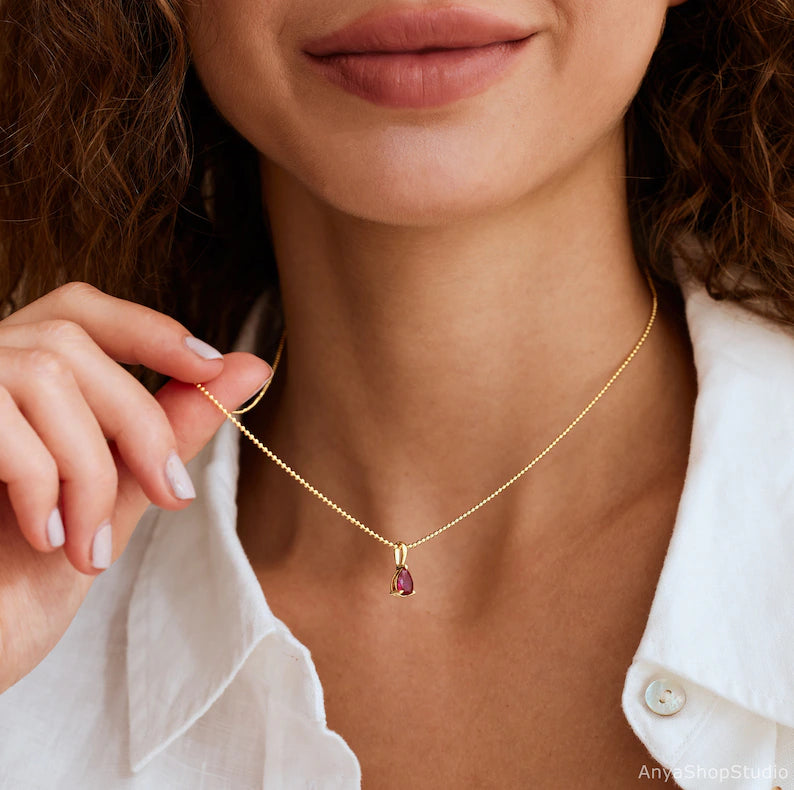 Dainty Birthstone Necklace