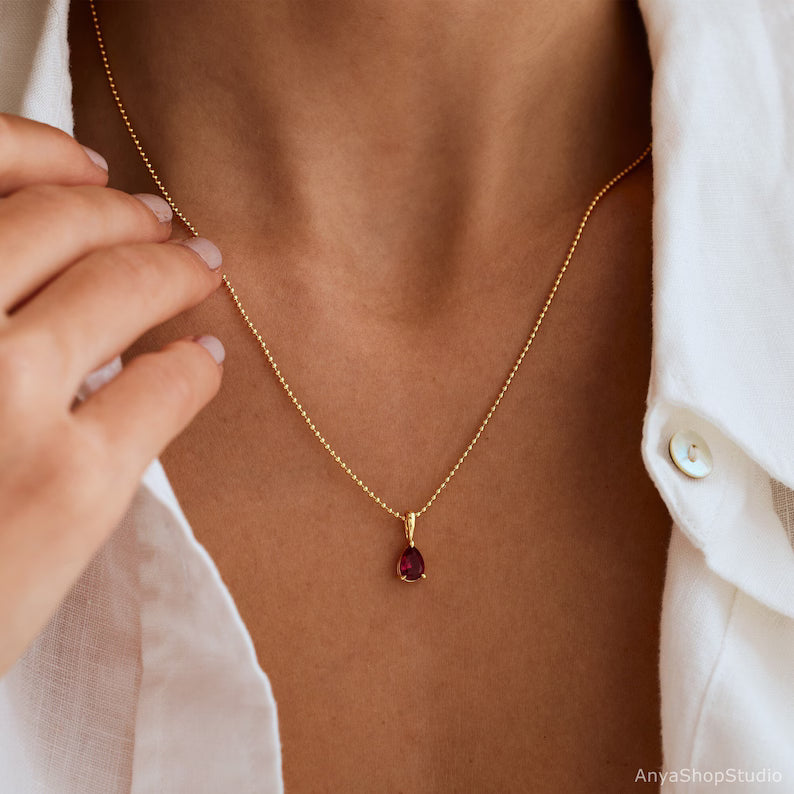 Dainty Birthstone Necklace