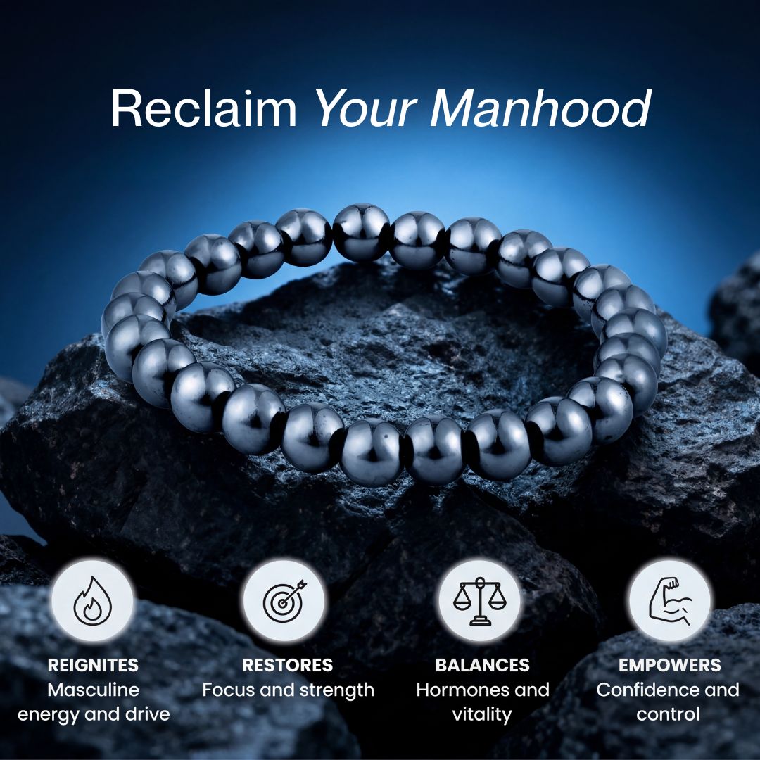 Hematite Bracelet - 100% Natural Certified Hematite Beads