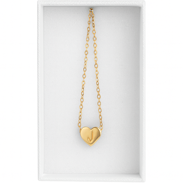 Initial Anklets with Heart Charm