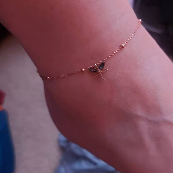 Dragon Fly Gold Anklet