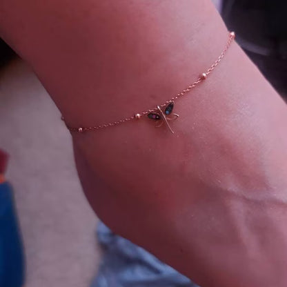 Dragon Fly Gold Anklet