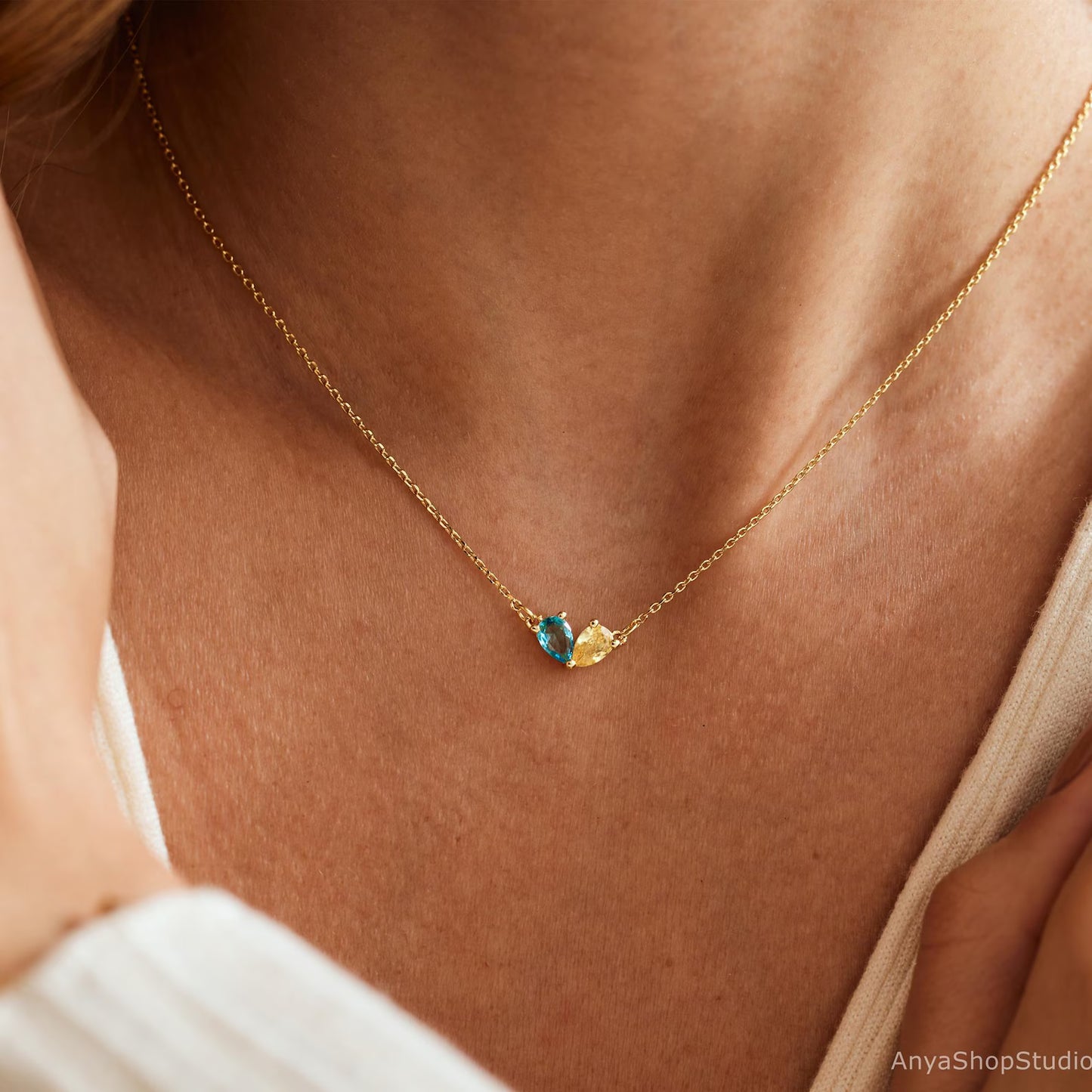 Dainty Birthstone Necklace