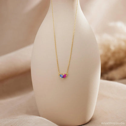 Dainty Birthstone Necklace