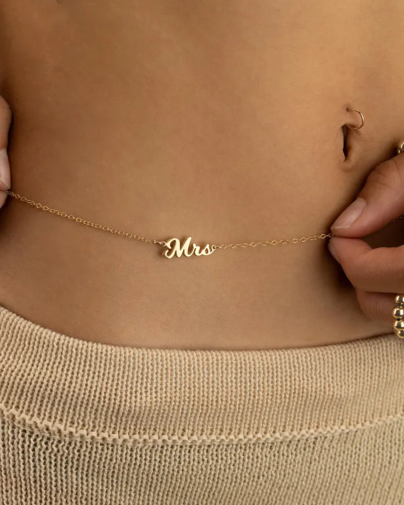 Personalised Dainty Waist Chain