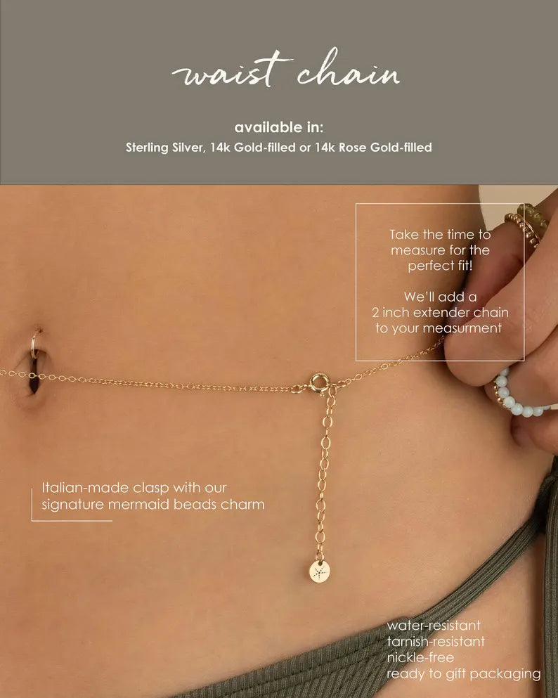 Personalised Dainty Waist Chain